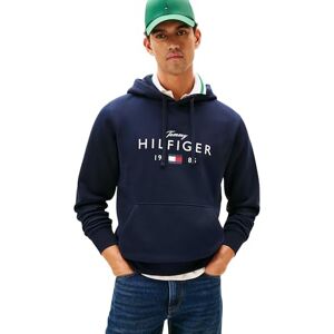 Tommy Hilfiger Herren Hoodie Brand Love mit Logo, Blau (Desert Sky), M Tommy Hilfiger Herren Hoodie Brand Love mit Logo, Blau (Desert Sky), M