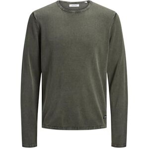 JACK & JONES Herren Strickpullover Rundhals Basic Langarm Sweater Baumwolle Shirt JJEHILL, Dusty Olive, M JACK & JONES Herren Strickpullover Rundhals Basic Langarm Sweater Baumwolle Shirt JJEHILL, Dusty Olive, M