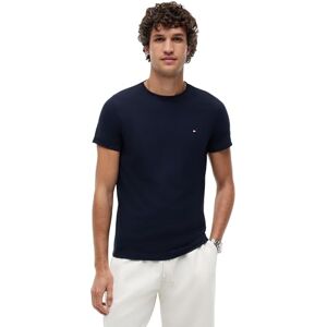 Tommy Hilfiger Herren T-Shirt Kurzarm Core Stretch Slim Fit, Blau (Desert Sky), M Tommy Hilfiger Herren T-Shirt Kurzarm Core Stretch Slim Fit, Blau (Desert Sky), M