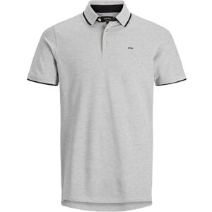 JACK & JONES Herren Slim Fit Polo Shirt JJEPAULOS Uni Sommer Hemd Kragen Kurz Arm Basic Pique Cotton, Light Grey Melange , XL JACK & JONES Herren Slim Fit Polo Shirt JJEPAULOS Uni Sommer Hemd Kragen Kurz Arm Basic Pique Cotton, Light Grey Melange , XL