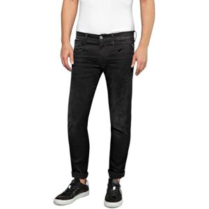 Replay Herren Jeans Anbass Slim-Fit Hyperflex mit Stretch, Schwarz (Black 098), 31W/32L Replay Herren Jeans Anbass Slim-Fit Hyperflex mit Stretch, Schwarz (Black 098), 31W/32L