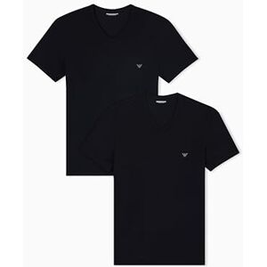Giorgio Armani Man's Core Logoband 2-Pack V Neck T-Shirt Black S Regular, schwarz/schwarz, S Giorgio Armani Man's Core Logoband 2-Pack V Neck T-Shirt Black S Regular, schwarz/schwarz, S