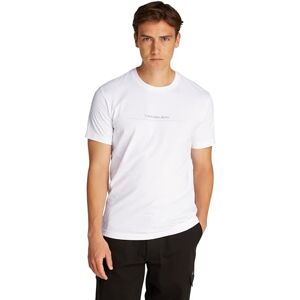 Calvin Klein Herren T-Shirts Kurzarm Minimal Logo Tee Rundhalsausschnitt, Weiß (Bright White), XXL Calvin Klein Herren T-Shirts Kurzarm Minimal Logo Tee Rundhalsausschnitt, Weiß (Bright White), XXL