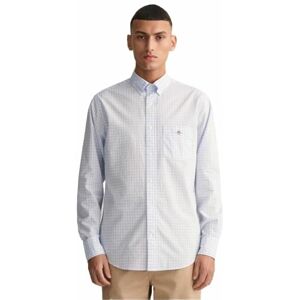 GANT Herren Reg Poplin Gingham Shirt Klassisches Hemd, Light Blue, L EU GANT Herren Reg Poplin Gingham Shirt Klassisches Hemd, Light Blue, L EU
