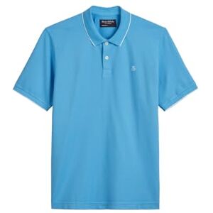 Marc O' Polo Herren Kurzarm-Poloshirt mit Stretch-Anteil Regular Fit, Blau (Azure Blue), S Marc O' Polo Herren Kurzarm-Poloshirt mit Stretch-Anteil Regular Fit, Blau (Azure Blue), S