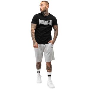 Lonsdale Herren T-Shirt & Shorts Set normale Passform MOY M, Black/Marl Grey Lonsdale Herren T-Shirt & Shorts Set normale Passform MOY M, Black/Marl Grey