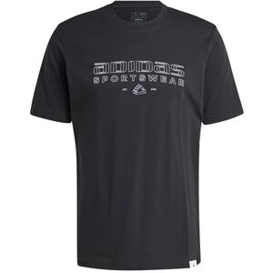 Adidas Herren TECH LINEAR Graphic Tee, Black, L Adidas Herren TECH LINEAR Graphic Tee, Black, L