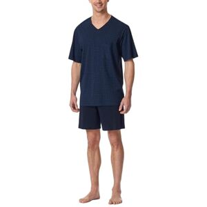 Schiesser Herren Schlafanzug kurz V-Ausschnitt Nightwear Set, Nachtblau_182193, 54 Schiesser Herren Schlafanzug kurz V-Ausschnitt Nightwear Set, Nachtblau_182193, 54