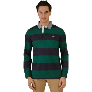GANT Herren Reg Chambray Stripe Heavy Rugger T-Shirt, Deep Forest Green, XL EU GANT Herren Reg Chambray Stripe Heavy Rugger T-Shirt, Deep Forest Green, XL EU
