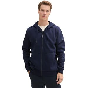 TOM TAILOR Herren Hoodie Sweatjacke mit Kängurutasche, 10668 Sky Captain Blue, S TOM TAILOR Herren Hoodie Sweatjacke mit Kängurutasche, 10668 Sky Captain Blue, S