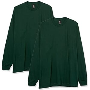 Hanes Beefy-T-Shirt für Herren, langärmelig, 2 Stück, Grün Deep Forest, XL Hanes Beefy-T-Shirt für Herren, langärmelig, 2 Stück, Grün Deep Forest, XL