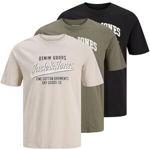 JACK & JONES Herren Jjethan Tee Ss Crew Neck 3Pk Mp Noos, Dusty Olive, XXL (3er Pack) JACK & JONES Herren Jjethan Tee Ss Crew Neck 3Pk Mp Noos, Dusty Olive, XXL (3er Pack)