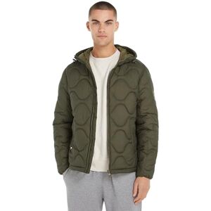 Tommy Hilfiger Herren Steppjacke mit Kapuze, Mehrfarbig (Army Green), M Tommy Hilfiger Herren Steppjacke mit Kapuze, Mehrfarbig (Army Green), M