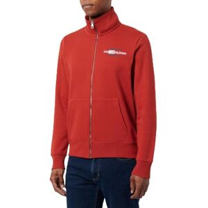 Tommy Hilfiger Herren Sweatshirt mit Reißverschluss Flag Embro Stehkragen, Rot (Dark Magma), 3XL Tommy Hilfiger Herren Sweatshirt mit Reißverschluss Flag Embro Stehkragen, Rot (Dark Magma), 3XL
