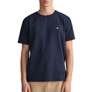 GANT Herren Reg Shield T-Shirt T Shirt, Evening Blue, L EU GANT Herren Reg Shield T-Shirt T Shirt, Evening Blue, L EU