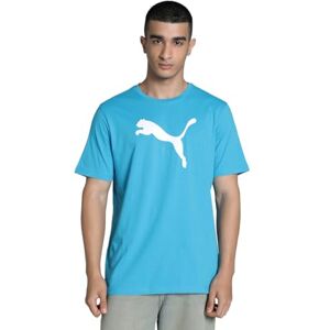 Puma Herren Teamrise Logo Jersey Baumwolle T-Shirts, Speed Blue- White, L EU Puma Herren Teamrise Logo Jersey Baumwolle T-Shirts, Speed Blue- White, L EU