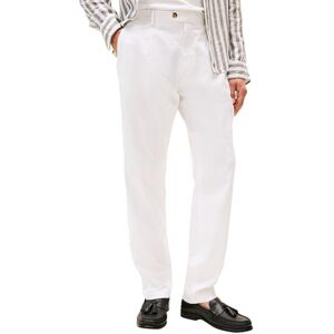 Tommy Hilfiger Herren Chino Hose Harlem Satin Relaxed Fit, Weiß (Th Optic White), 34W/32L Tommy Hilfiger Herren Chino Hose Harlem Satin Relaxed Fit, Weiß (Th Optic White), 34W/32L