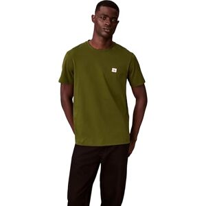 Calvin Herren T-Shirt Kurzarm Badge Jersey Classic Tee aus Baumwolle, Grün (Medieval Forest), M Calvin Herren T-Shirt Kurzarm Badge Jersey Classic Tee aus Baumwolle, Grün (Medieval Forest), M