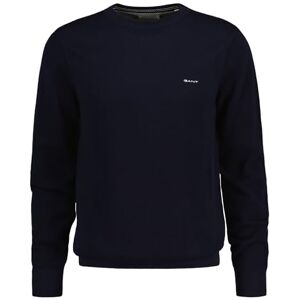 GANT Herren Cotton Pique C-Neck Pullover, Evening Blue, M EU GANT Herren Cotton Pique C-Neck Pullover, Evening Blue, M EU