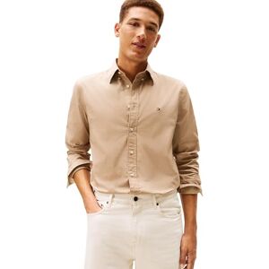 Tommy Hilfiger Herren Hemd Flex Poplin Solid Regular Fit, Beige (Coastal Taupe), S Tommy Hilfiger Herren Hemd Flex Poplin Solid Regular Fit, Beige (Coastal Taupe), S