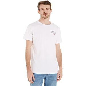 Tommy Hilfiger Herren T-Shirt Kurzarm Rundhalsausschnitt, Weiß (White), L Tommy Hilfiger Herren T-Shirt Kurzarm Rundhalsausschnitt, Weiß (White), L