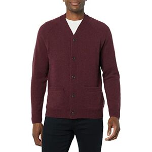 Amazon Essentials Herren Strickjacke aus Lammwolle mit V-Ausschnitt und Taschen (früher Goodthreads), Dunkles Burgunderrot, Small Amazon Essentials Herren Strickjacke aus Lammwolle mit V-Ausschnitt und Taschen (früher Goodthreads), Dunkles Burgunderrot, Small