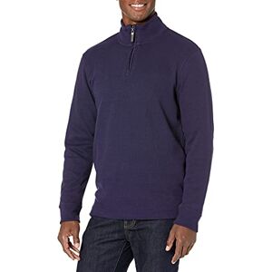 Amazon Essentials Herren Pullover mit Viertelreißverschluss aus französischem Rippstrick, Normale Passform, Navy, M Amazon Essentials Herren Pullover mit Viertelreißverschluss aus französischem Rippstrick, Normale Passform, Navy, M