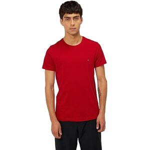 Tommy Hilfiger Herren T-Shirt Kurzarm Stretch Slim Fit Rundhalsausschnitt, Mehrfarbig (Medium Red), S Tommy Hilfiger Herren T-Shirt Kurzarm Stretch Slim Fit Rundhalsausschnitt, Mehrfarbig (Medium Red), S