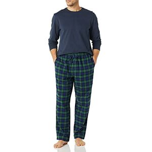 Amazon Essentials Herren-Schlafanzug-Set aus weichem Flanell (erhältlich in Big & Tall), Marineblau/Schottenkaro, Größe S Amazon Essentials Herren-Schlafanzug-Set aus weichem Flanell (erhältlich in Big & Tall), Marineblau/Schottenkaro, Größe S