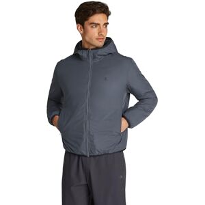 Calvin Herren Windbreaker Jacke Hi-Neck mit Kapuze, Grau (Ebony), M Calvin Herren Windbreaker Jacke Hi-Neck mit Kapuze, Grau (Ebony), M