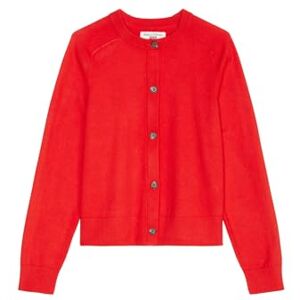 Marc O' Polo Denim Herren Cardigan Strickjacke mit Rundhalsausschnitt, Rot (Vermillion Red), XXS Marc O' Polo Denim Herren Cardigan Strickjacke mit Rundhalsausschnitt, Rot (Vermillion Red), XXS