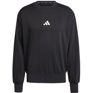 Adidas Herren Essentials Feelcozy Fleece Sweatshirt, Black/White, L Adidas Herren Essentials Feelcozy Fleece Sweatshirt, Black/White, L