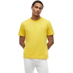 Tommy Hilfiger Herren T-Shirt Kurzarm Seasonal Solid Tee mit Rundhalsausschnitt, Gelb (Morningside Yellow), XL Tommy Hilfiger Herren T-Shirt Kurzarm Seasonal Solid Tee mit Rundhalsausschnitt, Gelb (Morningside Yellow), XL