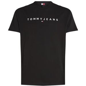 Tommy Jeans Baby Jungen TJM Reg Linear Logo Tee EXT Dm0dm20744 S/S T-Shirt, Schwarz, S EU Tommy Jeans Baby Jungen TJM Reg Linear Logo Tee EXT Dm0dm20744 S/S T-Shirt, Schwarz, S EU