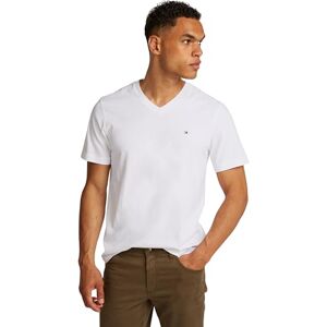 Tommy Hilfiger Herren T-Shirt Kurzarm Essential Tee mit V-Ausschnitt, Weiß (White), XXL Tommy Hilfiger Herren T-Shirt Kurzarm Essential Tee mit V-Ausschnitt, Weiß (White), XXL