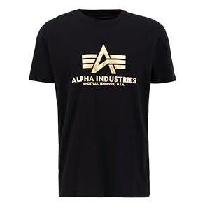 Alpha Basic Foil Print T-Shirt für Herren Black/Yellow Gold Alpha Basic Foil Print T-Shirt für Herren Black/Yellow Gold