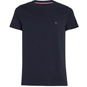 Tommy Hilfiger Herren T-Shirt Kurzarm Core Stretch Slim Fit, Blau (Desert Sky), 3XL Tommy Hilfiger Herren T-Shirt Kurzarm Core Stretch Slim Fit, Blau (Desert Sky), 3XL