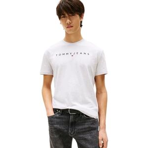 Tommy Jeans TJM Reg Linear Logo Tee EXT Kurzarm-T-Shirt, Herren, Grau (Silver Grey), Xs Tommy Jeans TJM Reg Linear Logo Tee EXT Kurzarm-T-Shirt, Herren, Grau (Silver Grey), Xs