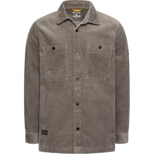 camel active Herren Cord Overshirt mit Druckknöpfen Steingrau, Menswear-XL camel active Herren Cord Overshirt mit Druckknöpfen Steingrau, Menswear-XL