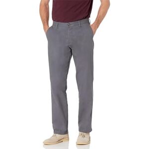 Amazon Essentials Herren Knitterfreie Classic-Fit-Stretch-Chinohose Ohne Bundfalten, Dunkelgrau, 34W / 34L Amazon Essentials Herren Knitterfreie Classic-Fit-Stretch-Chinohose Ohne Bundfalten, Dunkelgrau, 34W / 34L