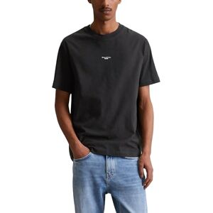 Marc O' Polo Denim Herren T-Shirt aus Bio-Baumwolle mit Rundhalsausschnitt, Schwarz (Black), L Marc O' Polo Denim Herren T-Shirt aus Bio-Baumwolle mit Rundhalsausschnitt, Schwarz (Black), L