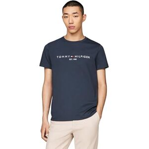Tommy Hilfiger Herren T-Shirt Kurzarm Slim Fit, Blau (Military Denim), XS Tommy Hilfiger Herren T-Shirt Kurzarm Slim Fit, Blau (Military Denim), XS
