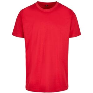 Build Your Brand Herren T-Shirt Round Neck, Männer Basic T-Shirt mit Rundhalsausschnit, Regular Fit, Baumwolle, Cityred, M Build Your Brand Herren T-Shirt Round Neck, Männer Basic T-Shirt mit Rundhalsausschnit, Regular Fit, Baumwolle, Cityred, M