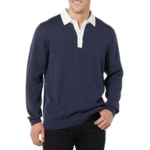 Amazon Essentials Herren Rugby-Pullover, Dunkles Marineblau, M Amazon Essentials Herren Rugby-Pullover, Dunkles Marineblau, M