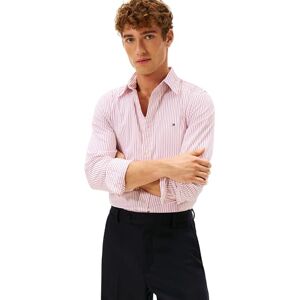 Tommy Hilfiger Herren Hemd Hairline Poplin mit Nadelstreifen, Mehrfarbig (Medium Red/Stripe), M Tommy Hilfiger Herren Hemd Hairline Poplin mit Nadelstreifen, Mehrfarbig (Medium Red/Stripe), M