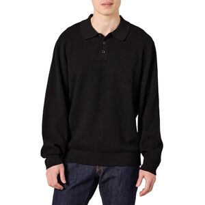 Amazon Essentials Herren Polo-Strickpullover Mit Lockerer Passform, Schwarz, S Amazon Essentials Herren Polo-Strickpullover Mit Lockerer Passform, Schwarz, S