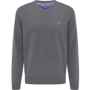 FYNCH-HATTON Pullover aus Baumwolle mit V-Ausschnitt Steel/M FYNCH-HATTON Pullover aus Baumwolle mit V-Ausschnitt Steel/M