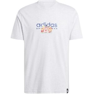 Adidas Herren Codes LINEAR Graphic Tee, Light Grey Heather, S Adidas Herren Codes LINEAR Graphic Tee, Light Grey Heather, S