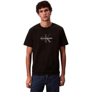 Calvin Herren T-Shirt Kurzarm Monologo Tee aus Baumwolle, Schwarz (Black), M Calvin Herren T-Shirt Kurzarm Monologo Tee aus Baumwolle, Schwarz (Black), M