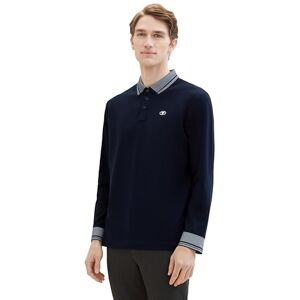 TOM TAILOR Herren Longsleeve Basic Piqué Poloshirt, 10668 Sky Captain Blue, M TOM TAILOR Herren Longsleeve Basic Piqué Poloshirt, 10668 Sky Captain Blue, M